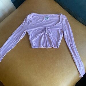 Princess Polly Lavender Long Sleeve Crop Top
